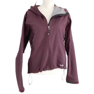 RAB WOMEN PURPLE EXODUS ZIP UP HOODED ATHLEISURE JACKET - M